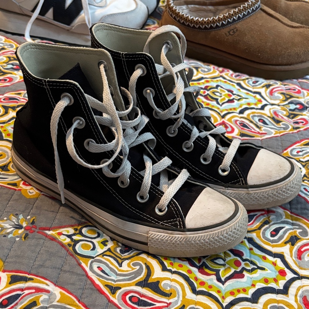 Converse Cream High-Top Sneakers